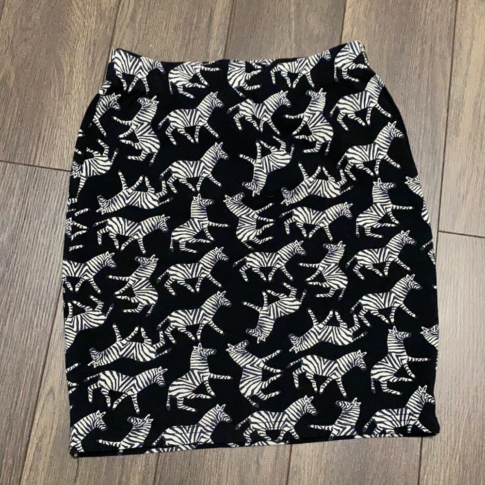 Zebra print skirt